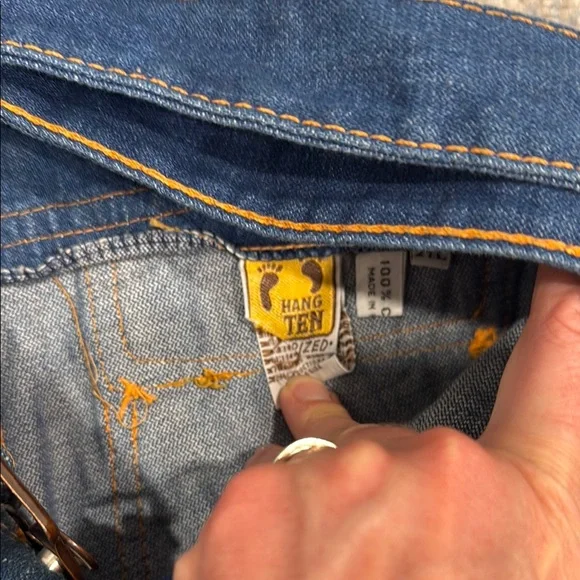 1970s Vintage Hang Ten Classic Blue Denim Overalls - Picture 2 of 10